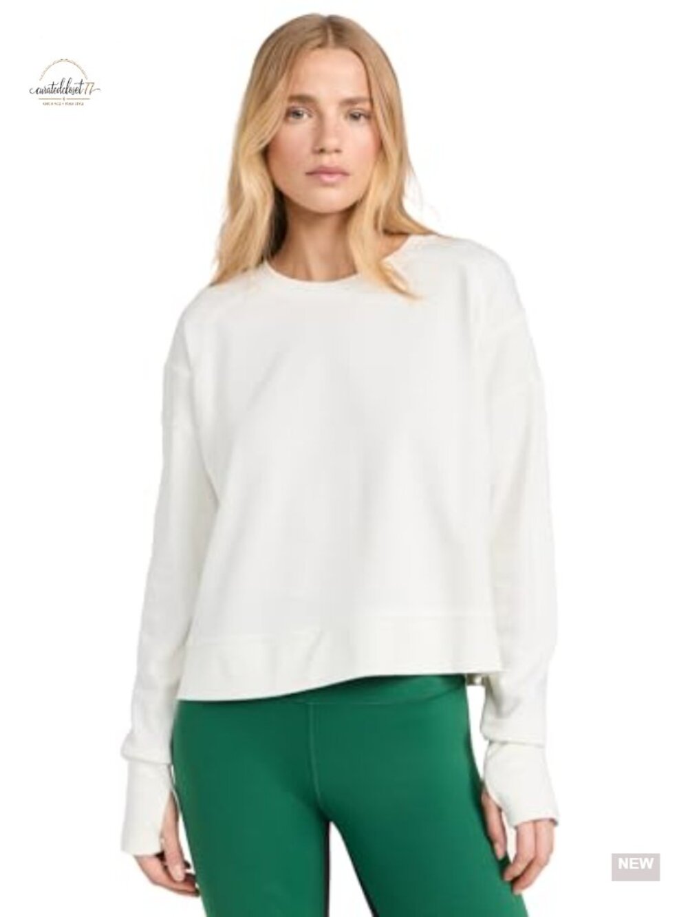Sweaty Betty After Class Longline Sweatshirt Crewneck Side Slit